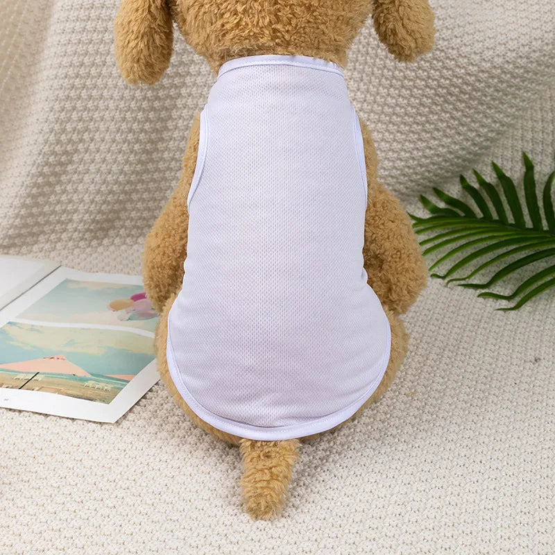 Spring Summer New Dog Clothes Thin Breathable Small Dog Teddy French Bucket Clothes Universal Pet Solid Color Vest Pet Clothes