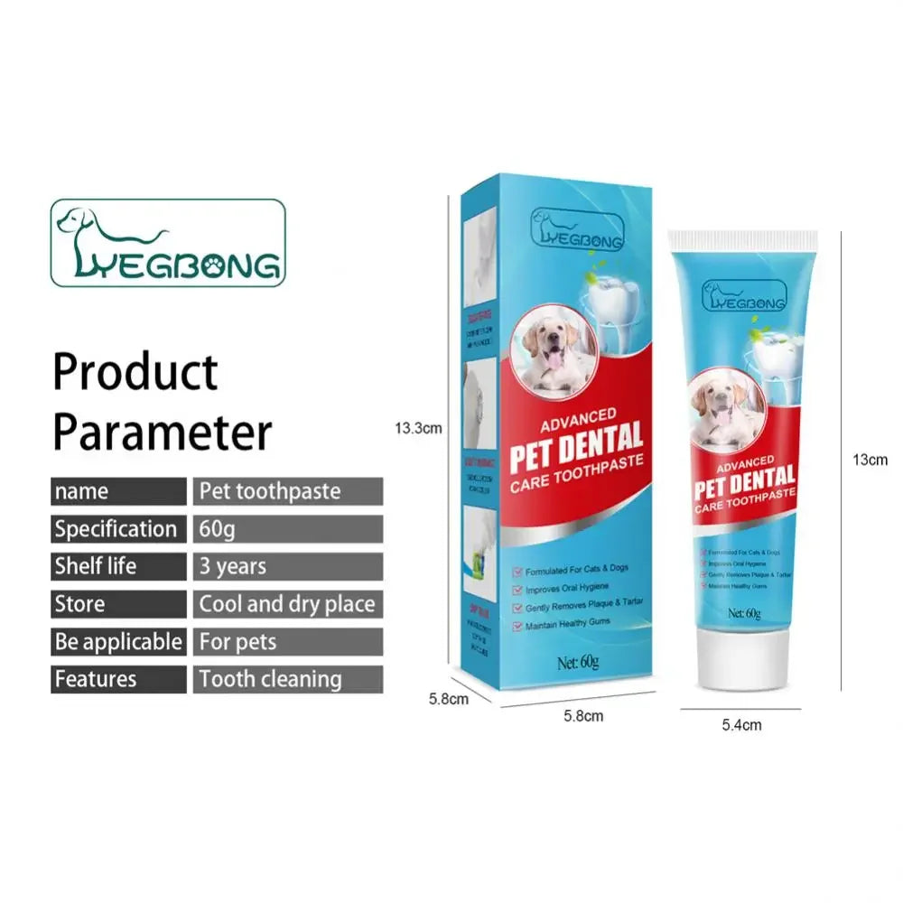 Pet Toothpaste for Dogs &amp; Cats, Edible Oral Care, Fresh Breath, Tartar &amp; Plaque Removal, Teeth Cleaning Pet Products