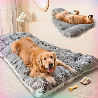 Large Size Dog Bed Mat Sleeping Pad for Winter Use Keep Warm Double-sided Use Golden Retriever Stress-relieving Sleeping Pad