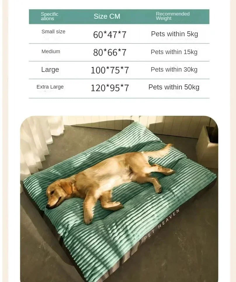 Corduroy Dog Sofa Bed | Plush, Washable & Detachable