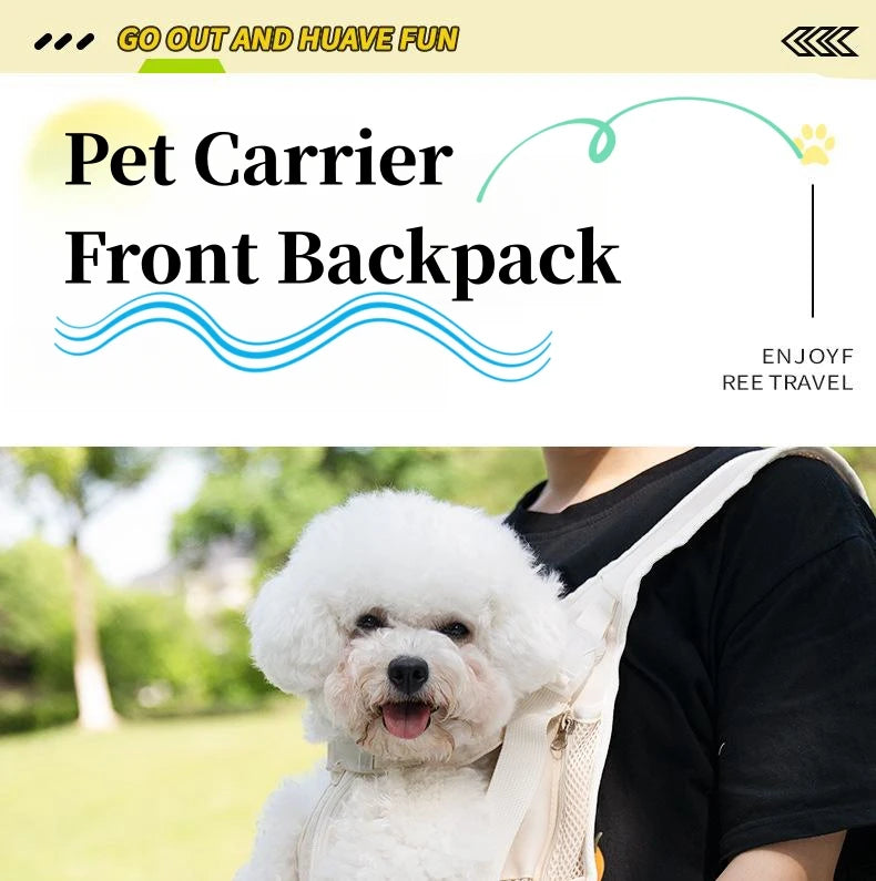 Pet Backpack Loop Shoulder Bag Fashionable Comfortable Breathable Convenient Chest Dog Bag Suitable for Outdoor Traveling