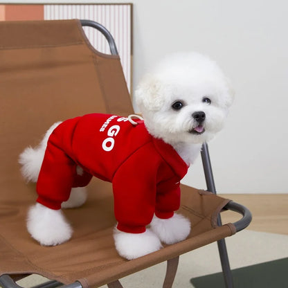 Dog Clothes Cotton Soft Overalls for Dogs Winter Puppy Jumpsuit Warm Coat Chihuahua Bichon French Bulldog Costumes Pet Clothing