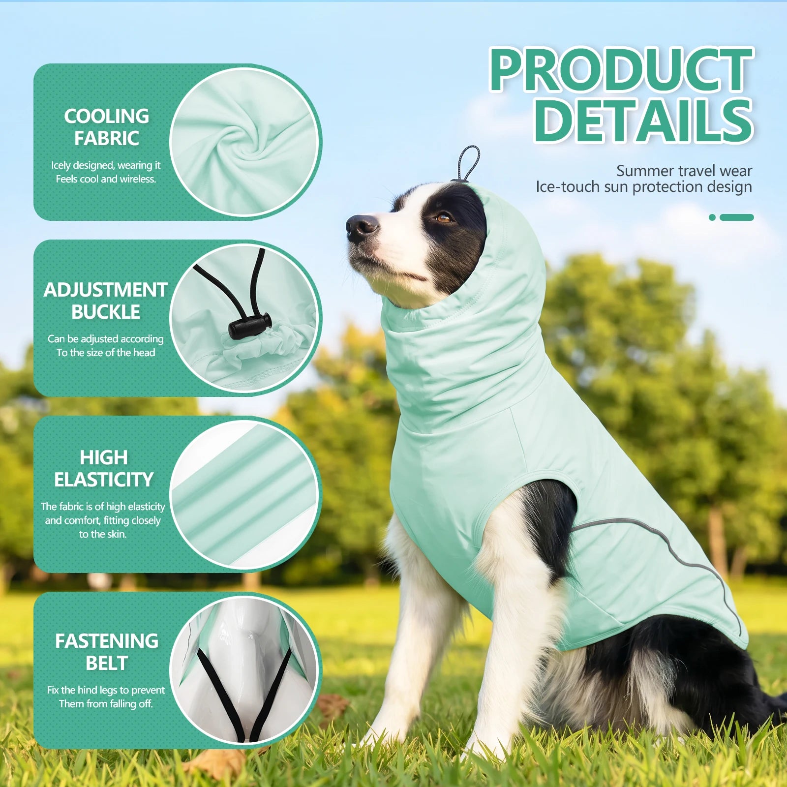 UV Sun Protective Cooling Vest for Dogs & Cats