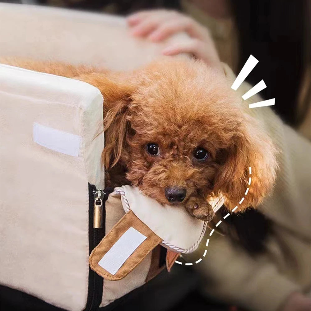 Petdashian Car Dog Bed & Travel Basket | Warm Kennel Sofa for Small Dogs & Cats